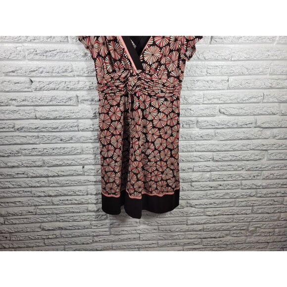 Studio I Women's Plus Size 18W Pink Geometric V-Neck Sheath Dress Career GEO25E - Picture 5 of 11